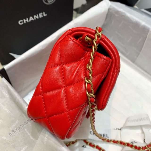 Chanel女包 1787紅色 Chanel2020新款單肩腋下包 Chanel鏈條單肩斜挎包  djc4005